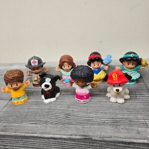 Fisher-Price Little People Figure Lot of 8 Mixed Characters Pets Disney Princess